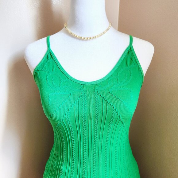Vintage 2000s Y2K Green Sleeveless Cami Top Whimsigoth Twee Fairy Mermaid - Picture 5 of 5